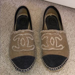 Chanel denim espardillas size 6